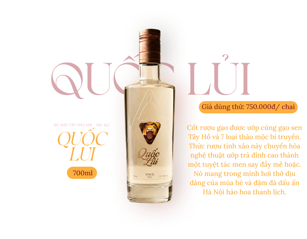 Quốc Lụi — Bộ sưu tập Hào Khí, ABV 42%, 700ml, giá dùng thử 750.000đ/chai